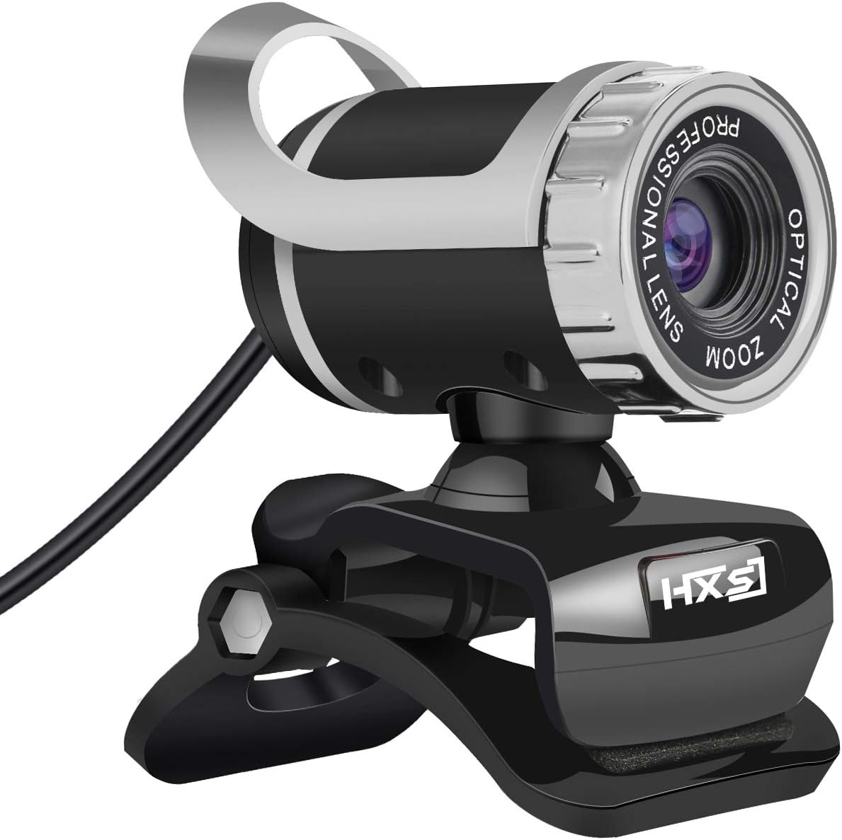 HXSJ USB Webcam 480P HD Video with Microphone Web Cam USB Plug and Play， Recording for PC Computer Laptop for Mac Windows XP / 7/8 / 10 and Android TV