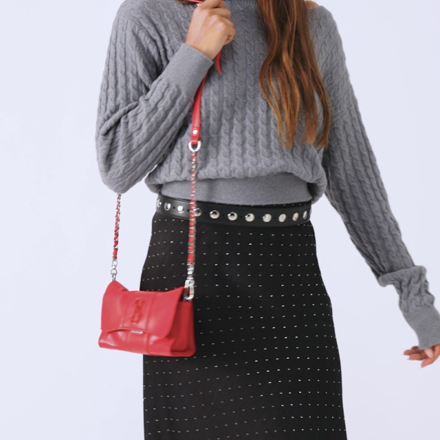 8345 Women\'s Kingston Studded Pant Belt, Black Steve Madden Kingston Studded Everday Casual Work Pant Belt  main image 2