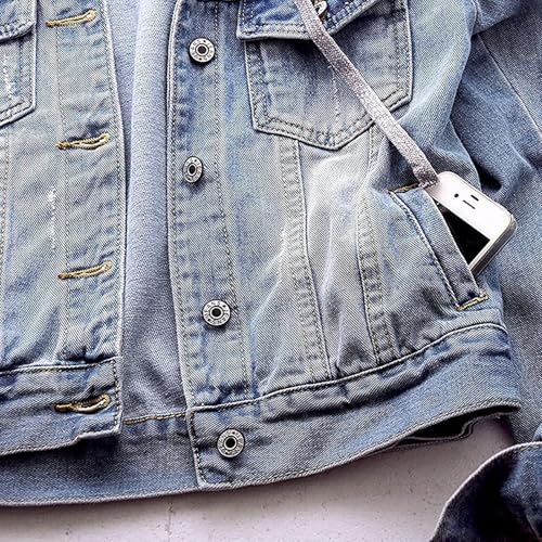 Womens Winter Jacket Detachable Hoodie Sherpa Fur Fleece Lined Denim Jean Warm Trucker Jackets Coat with Pockets3