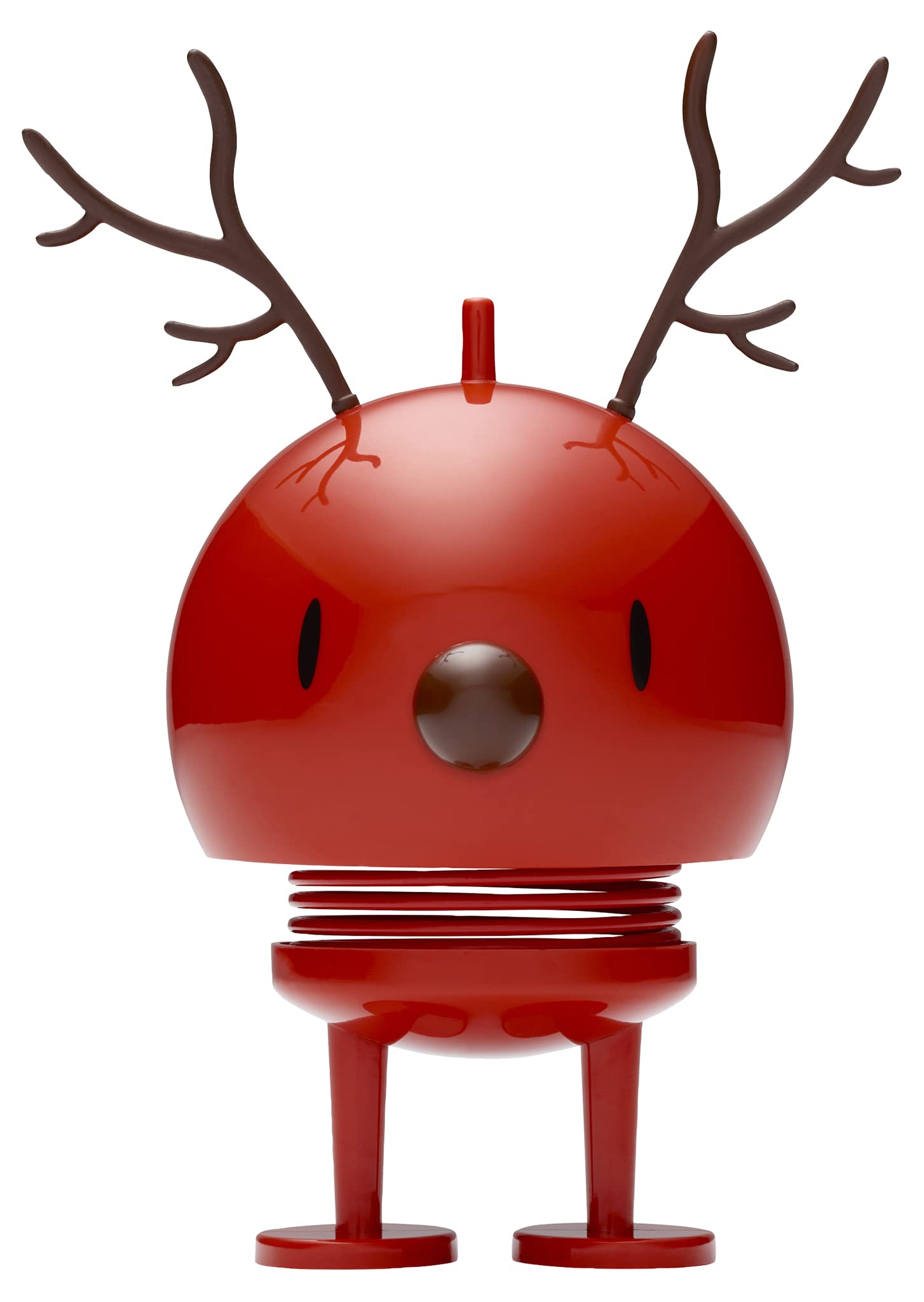 Hoptimist - Scandinavian Design - Christmas Figure - Medium Reindeer Bumble - Red - Height: 15 cm - Gift Idea