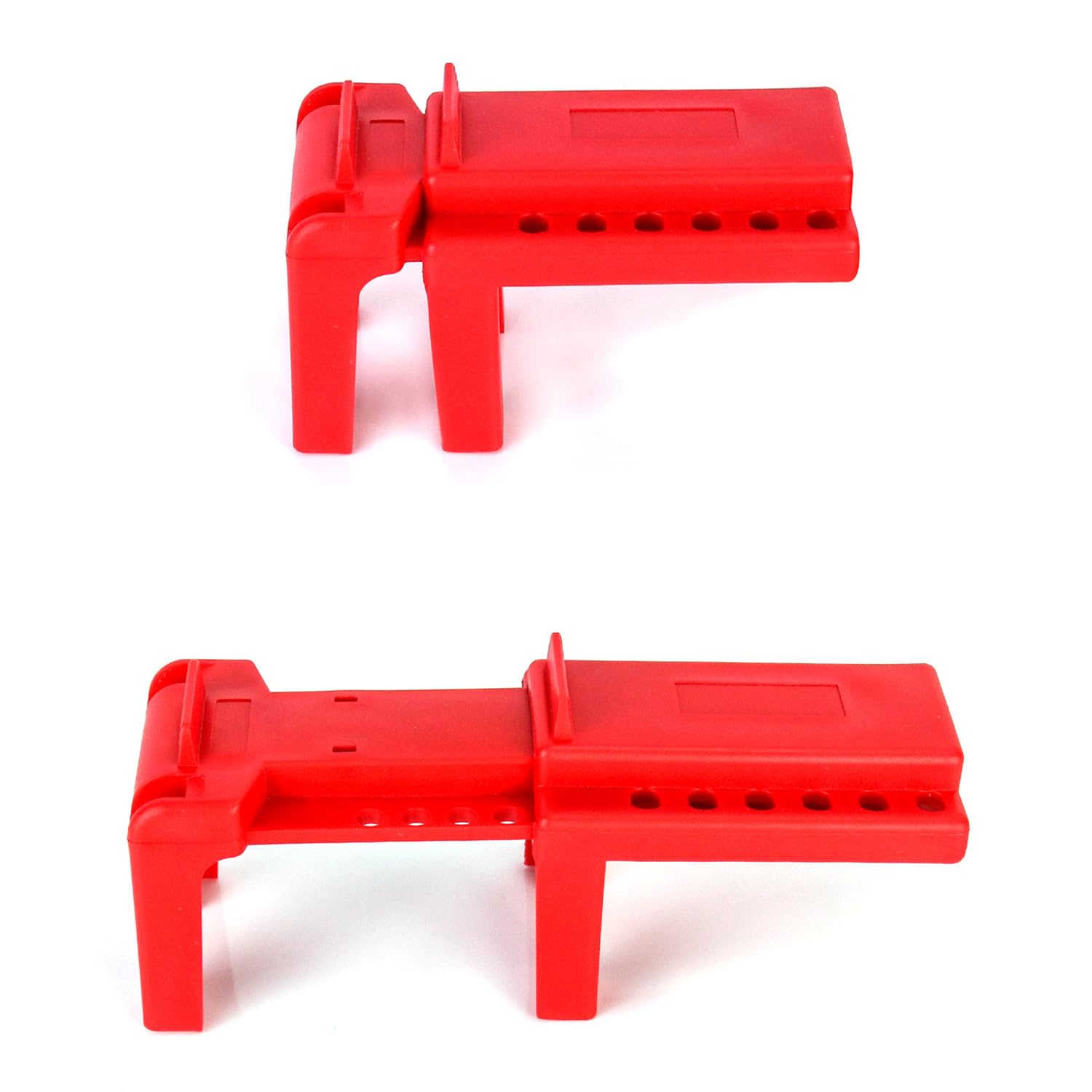QWORK Bloqueo de válvula de bola, bloqueo de seguridad, 1/2 a 2-1/2 pulgadas de diámetro, paquete de 20, rojo