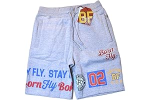 Born Fly Men's Elastic Drawstring Waist Casual Sweat Shorts