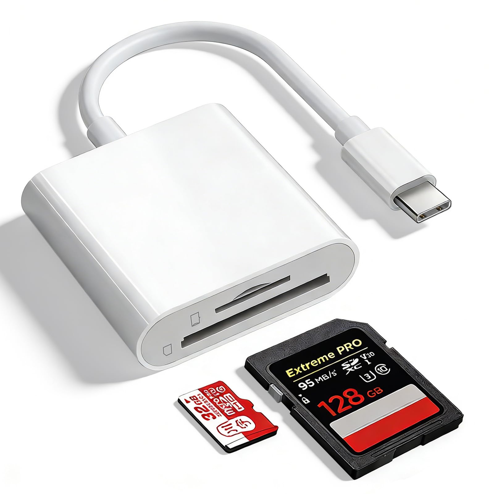 Photo 1 of SD Card Reader for iPhone 15/16/17, Sd Card Reader USB C,Micro Sd Card Reader for ipad, USB C Sd Card Reader for ipad,Plug and Play No App Required,Adapter for Digital Camera to Phone