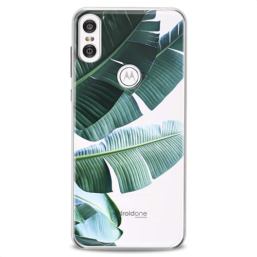 Funda de TPU compatible con Motorola G9 G8 Plus G7 E20 P40 Z4 Edge 20 G22 Stylus Green Leaves Elegant Girls Flexible Silicone Slim Fit Clear Glam