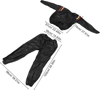 Sauna Suit Set for Men and Women, PVC Black 170-175cm