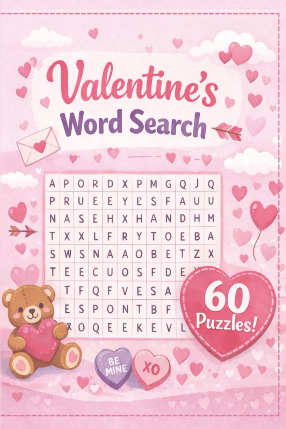 Valentine's Word Search Puzzle Book: 800+ Romantic Words | Large Print Puzzles for Adults | Love & Romance Themed Activity Book