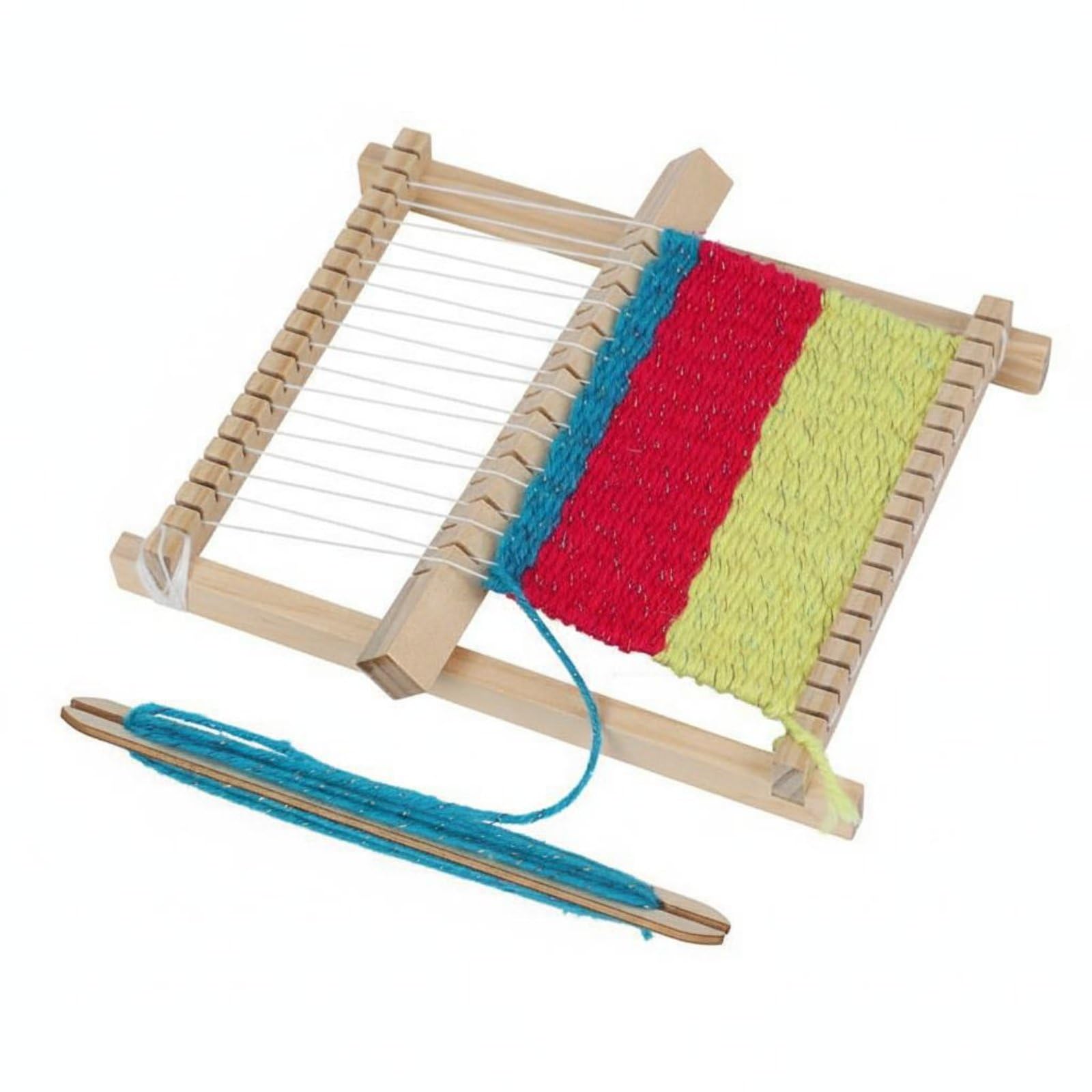 Mini Weaving Loom Educational DIY Wooden Loom Kit Kids Handloom Toy Hands-on Activity Beginner Weaving Frame Portable, Mini Loom-image-9