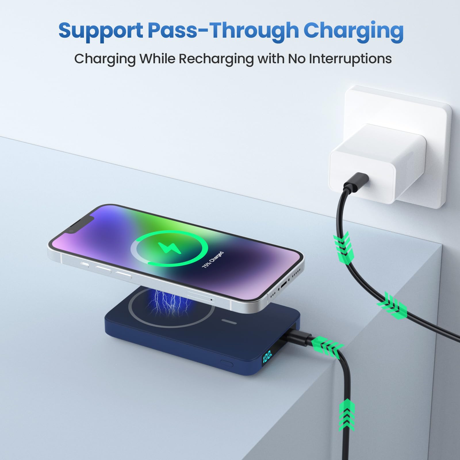 スマホアクセサリー Magnetic Powerbank and Magnetic Case Amazon.com: Magnetic Power Bank 10,000mAh with Metal