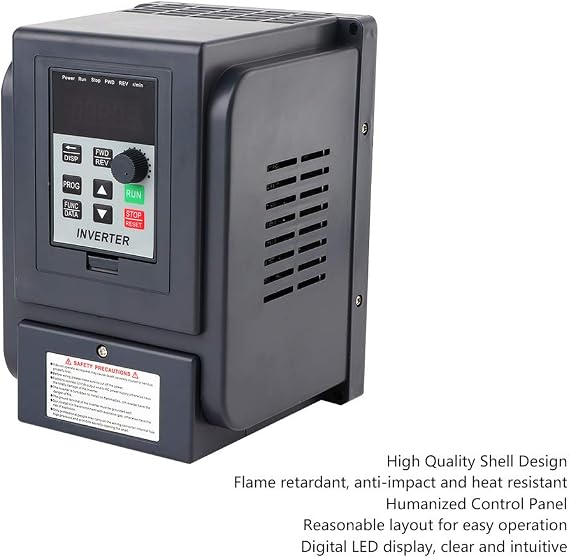 220VAC 1.5KW VFD Variable Frequency Drive,1-Phase 220V Input 3-Phase 380V Output VFD Variable Frequency Inverter Speed Controller Motor Speed Control Inverter