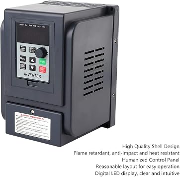 220VAC 1.5KW VFD Variable Frequency Drive,1-Phase 220V Input 3-Phase 380V Output VFD Variable Frequency Inverter Speed Controller Motor Speed Control Inverter