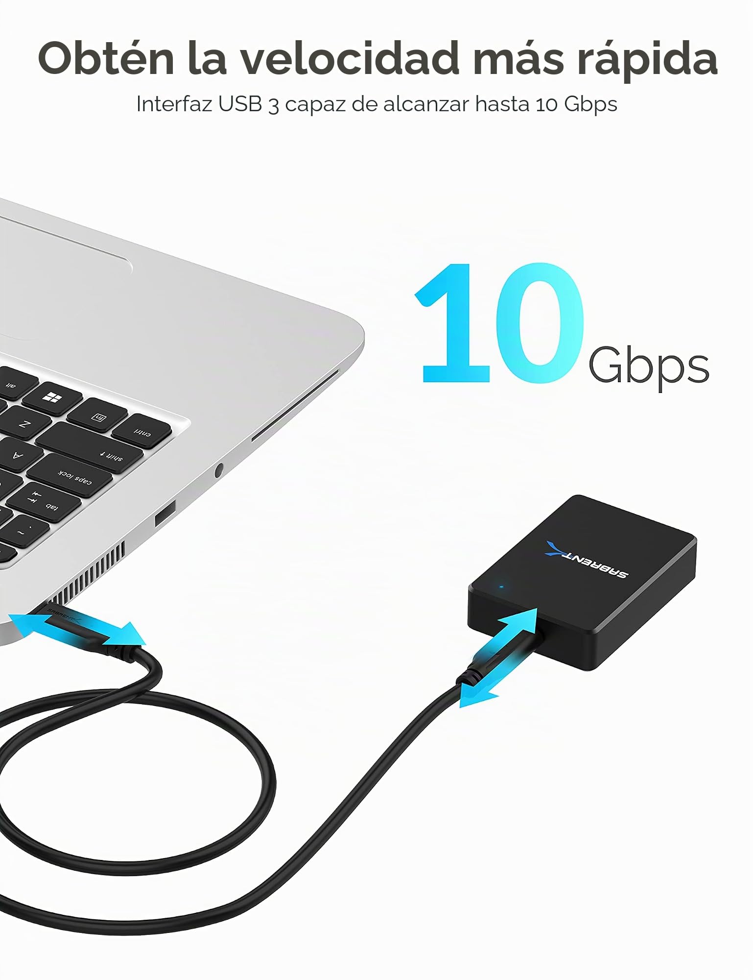 SABRENT Lector de Tarjetas CFexpress Tipo B| USB 3.2 Gen 2 | 10Gbps [CR-CFER]