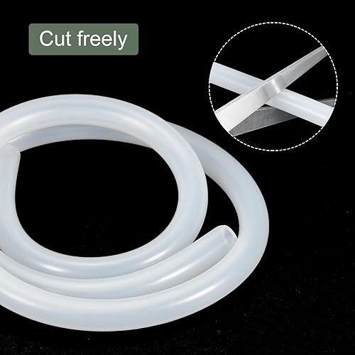 Miniatura 44 de YOKIVE Tubo de silicona, transferencia de agua, ideal para bomba (transparente, 0.118x0.157 in IDxOD, 16.4 ft)