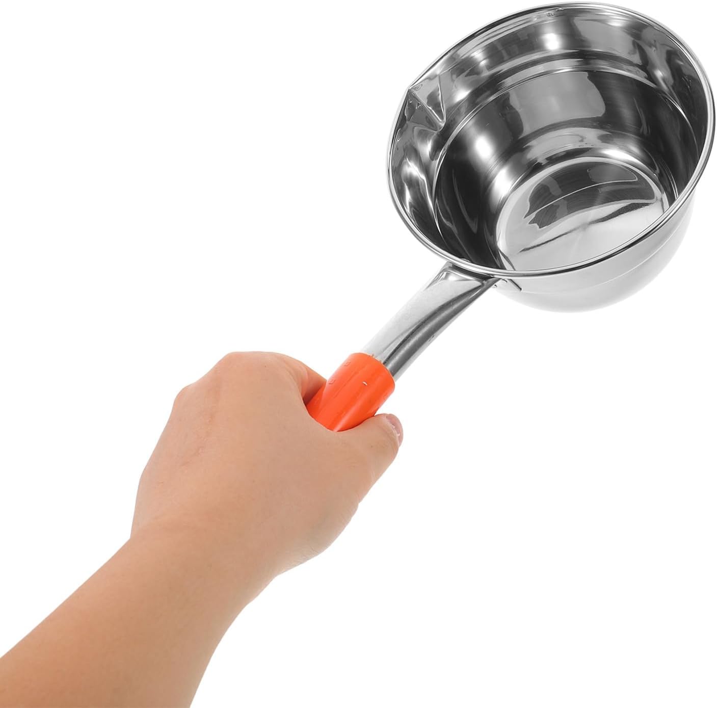 Artibetter Water Dipper Deep Rounded Ladle with Long Handle and Hanging Hook Stainless Steel Sturdy and Deformation for Soup and Porridge Scooping, Garden Watering and Bath Rinsing