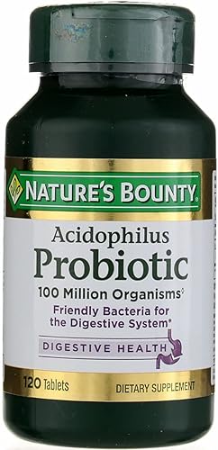 Nature's Bounty Comprimidos probióticos Acidophilus, 120 ea (paquete de 5)