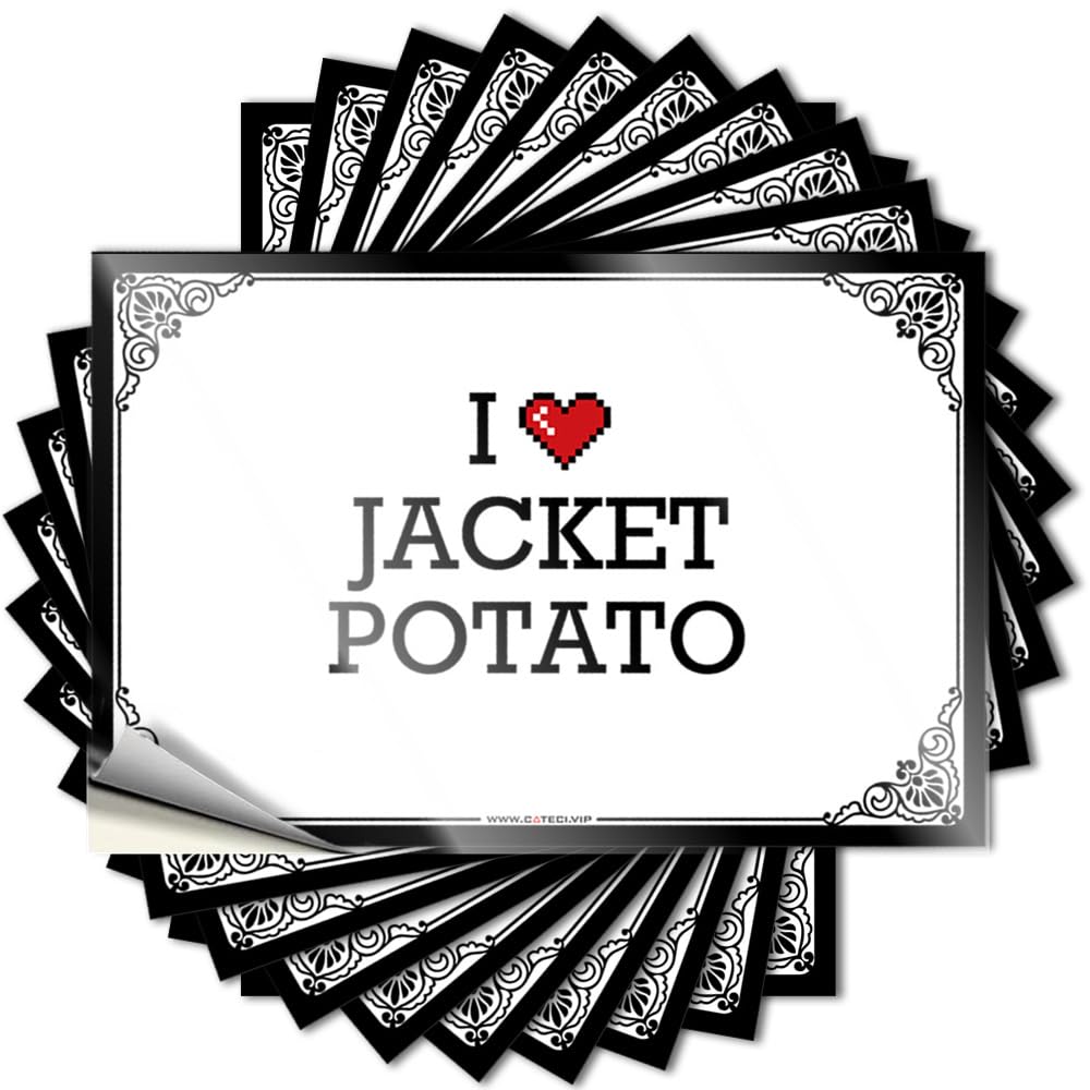 Decal Fall Door Decorations Easy Apply | I Love Jacket Potato Accent Hat Peel and Stick(6X9CM)