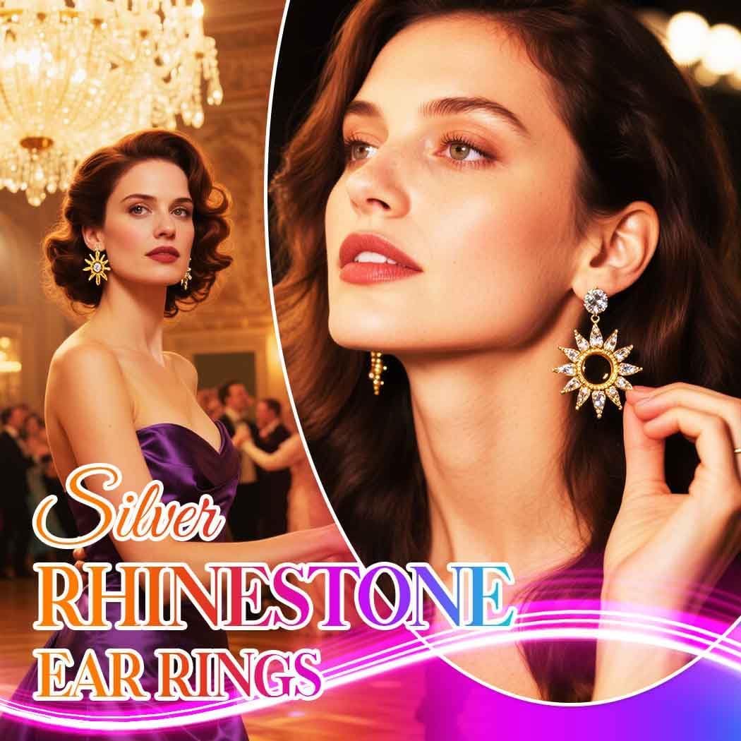 Catery Rhinestone Star Earrings Gold Celestial Earrings Dangle Drop Wedding Jewelry for Women - Image 5