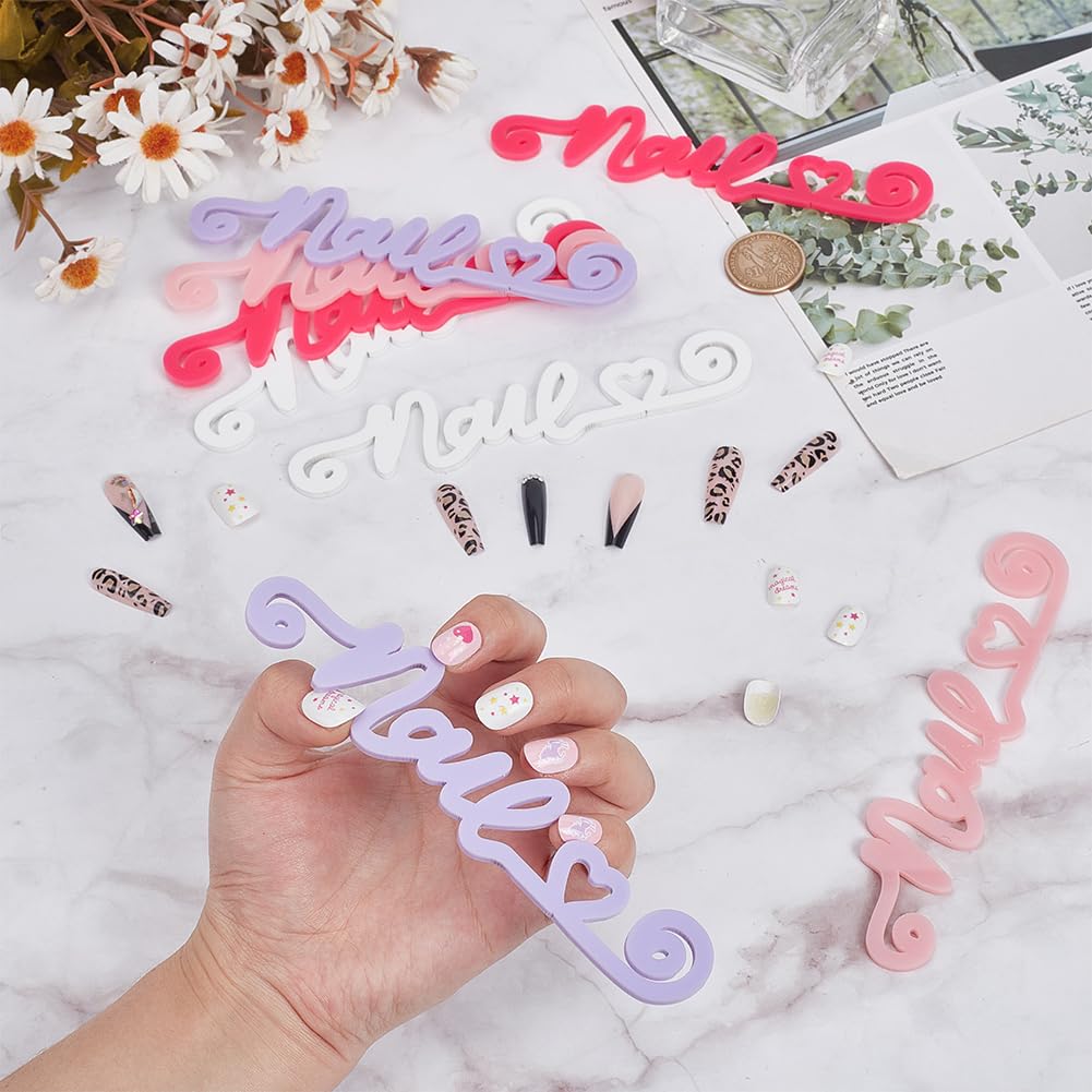 NBEADS 8 Pcs 4 Colors Custom Nail Photo Props - Image 3