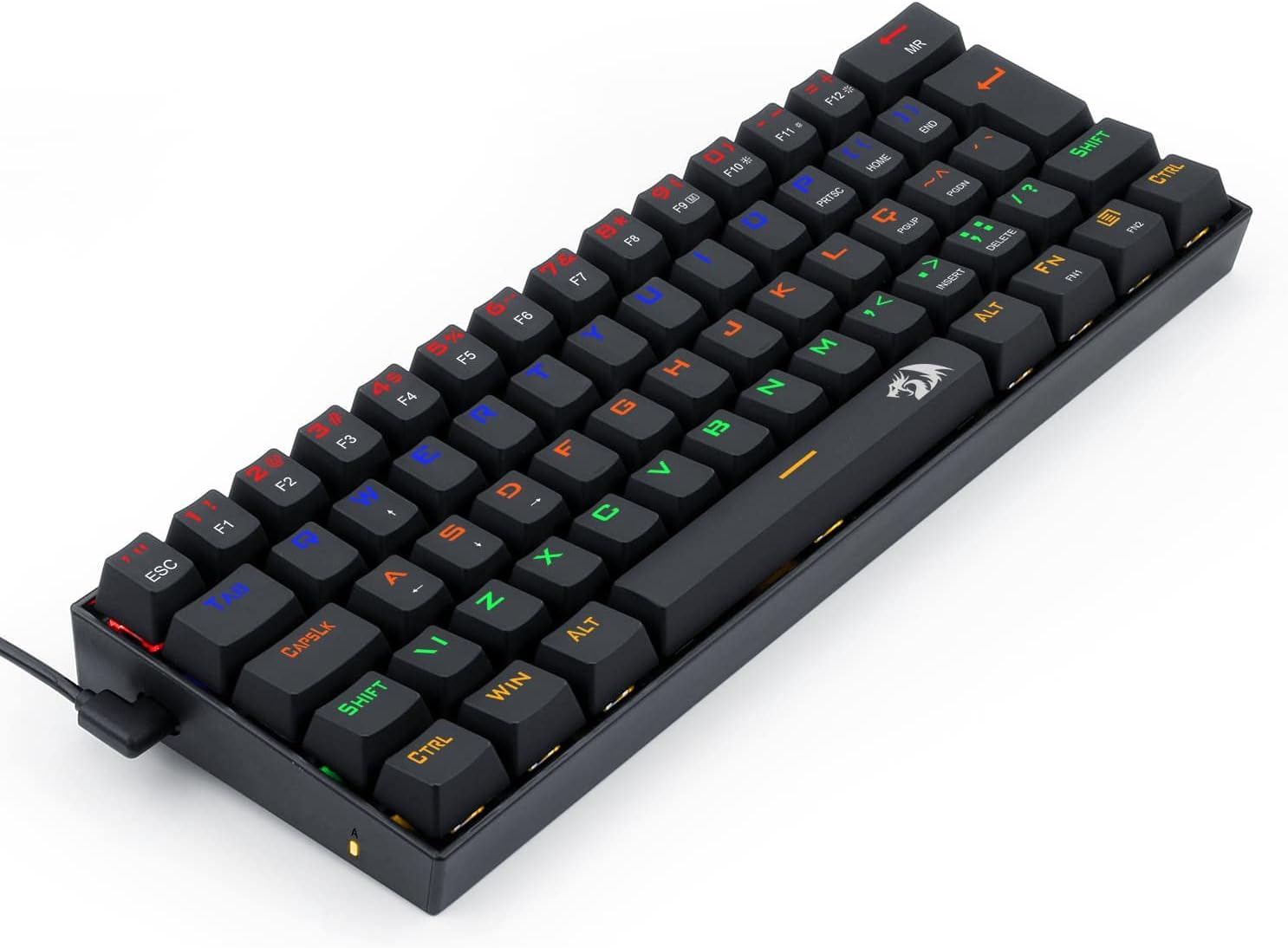 Teclado Mecânico Gamer Redragon Lakshmi Rainbow Preto, Switch Azul, ABNT2 - K606R (PT-BLUE) 3 61M0TYaVdfL. AC SL1500