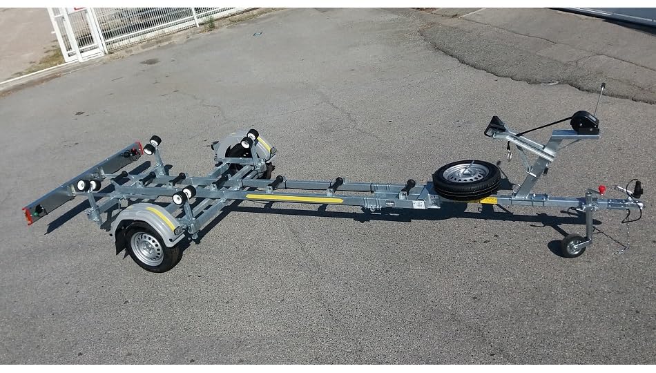 Rebadis - Remorque Porte Bateau Simple essieu sans Frein PTC 750 kg, avec Livraison à Domicile par Transporteur privé. Uniquement France METROPOLITAINE.