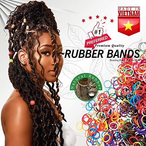 1000 Pcs Rubber Bands Hair Band Soft Elastic Hair Accessories Braids Mini Hair Ties Stretchy Hair Ties No Damage Rubber Bands For Hair Made In Vietnam (Red - 4 Pack Of 250 Pcs) #TOP5