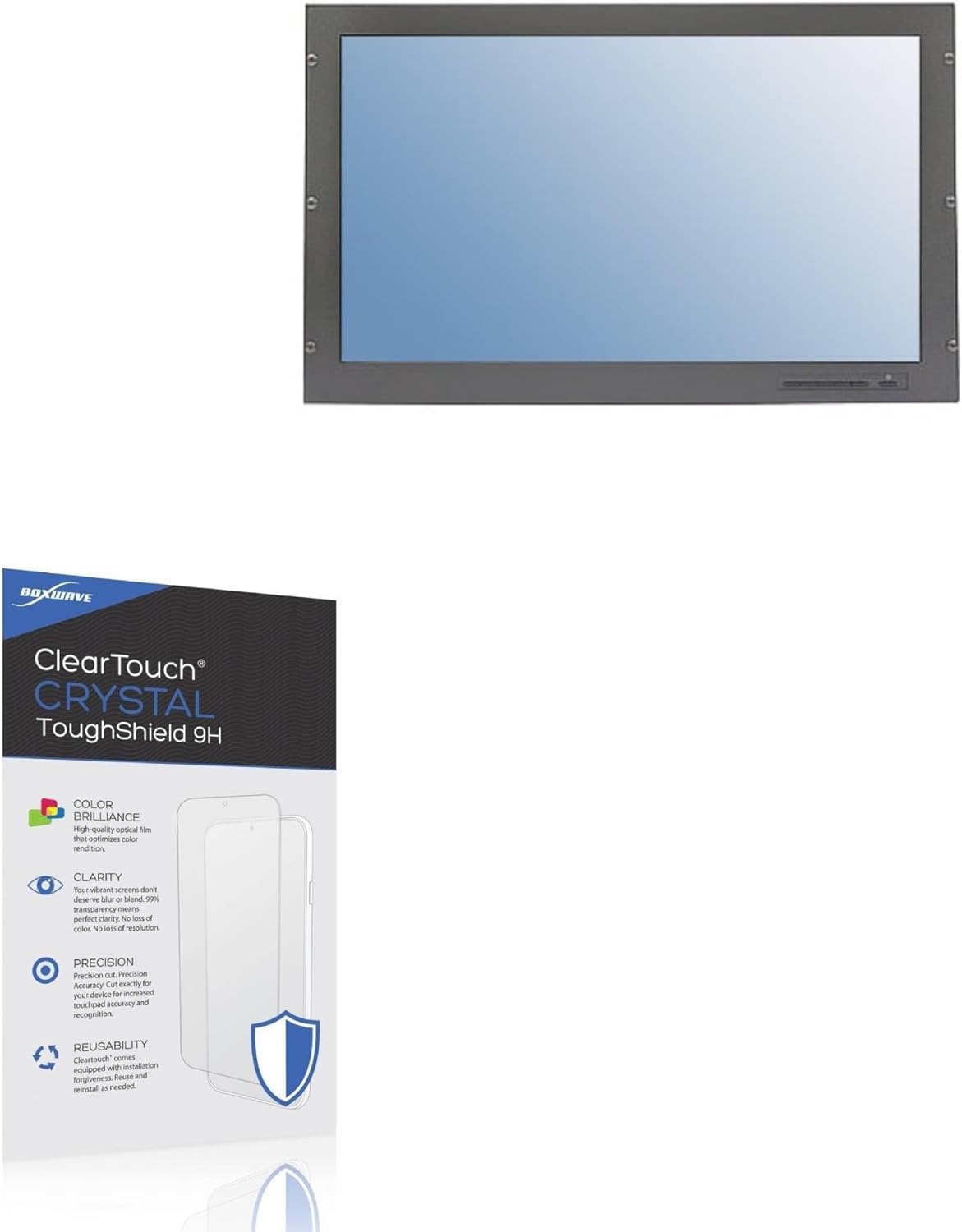 BoxWave Screen Protector Compatible With BSI Computer PMM4423 - ClearTouch Crystal ToughShield 9H (2-Pack), Clear 9H Tough Flexible Film Screen Protector