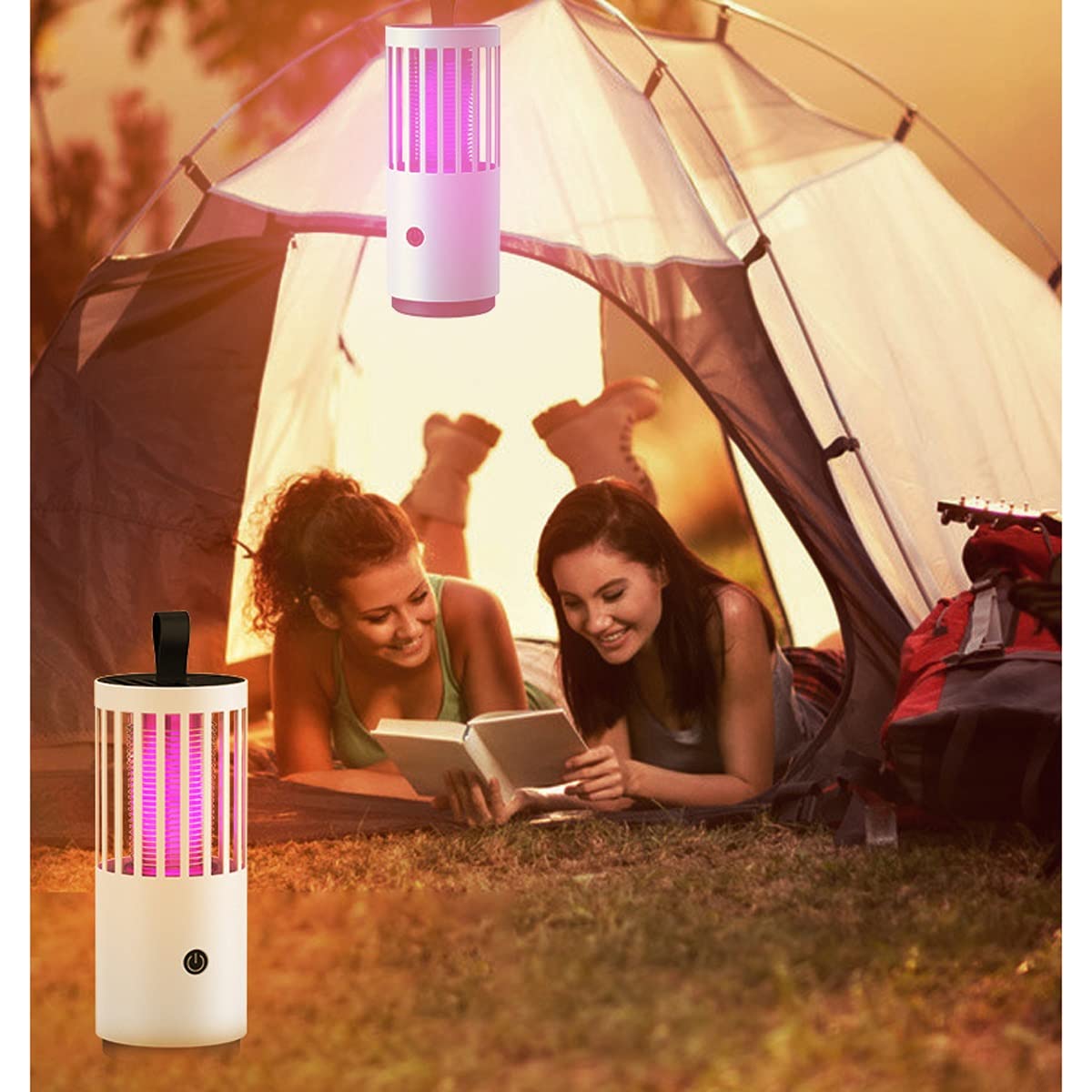 TEmkin Zapper per Insetti, Killer per zanzare, Lampada antizanzare Portatile USB per Interni, Trappola per zanzare da Campeggio, Killer per zanzare con Scosse elettriche (Nero)