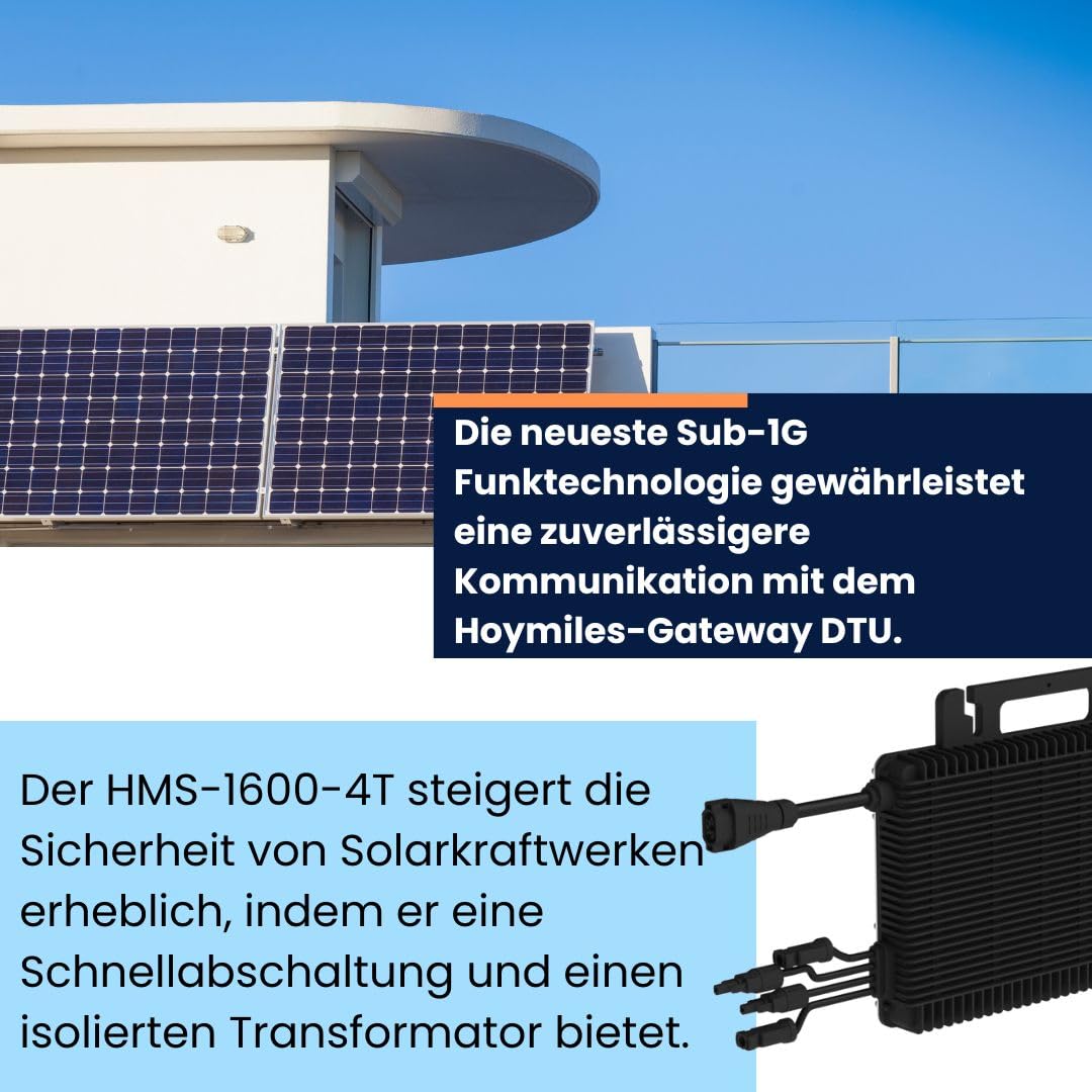 Hoymiles HMS-1600-4T Micro Inverter per Centrale Elettrica Solare da Balcone 1600 W