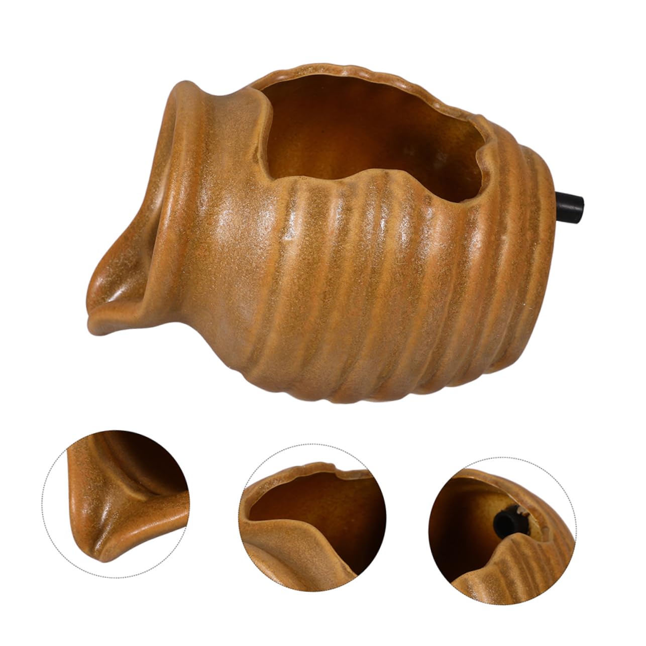 BESTOYARD Fontana a Cascata in Ceramica per Giardino Circolazione Acqua, Vaso Decorativo Stile Classico Multifunzionale per Acquari e Cortili Fai da Te