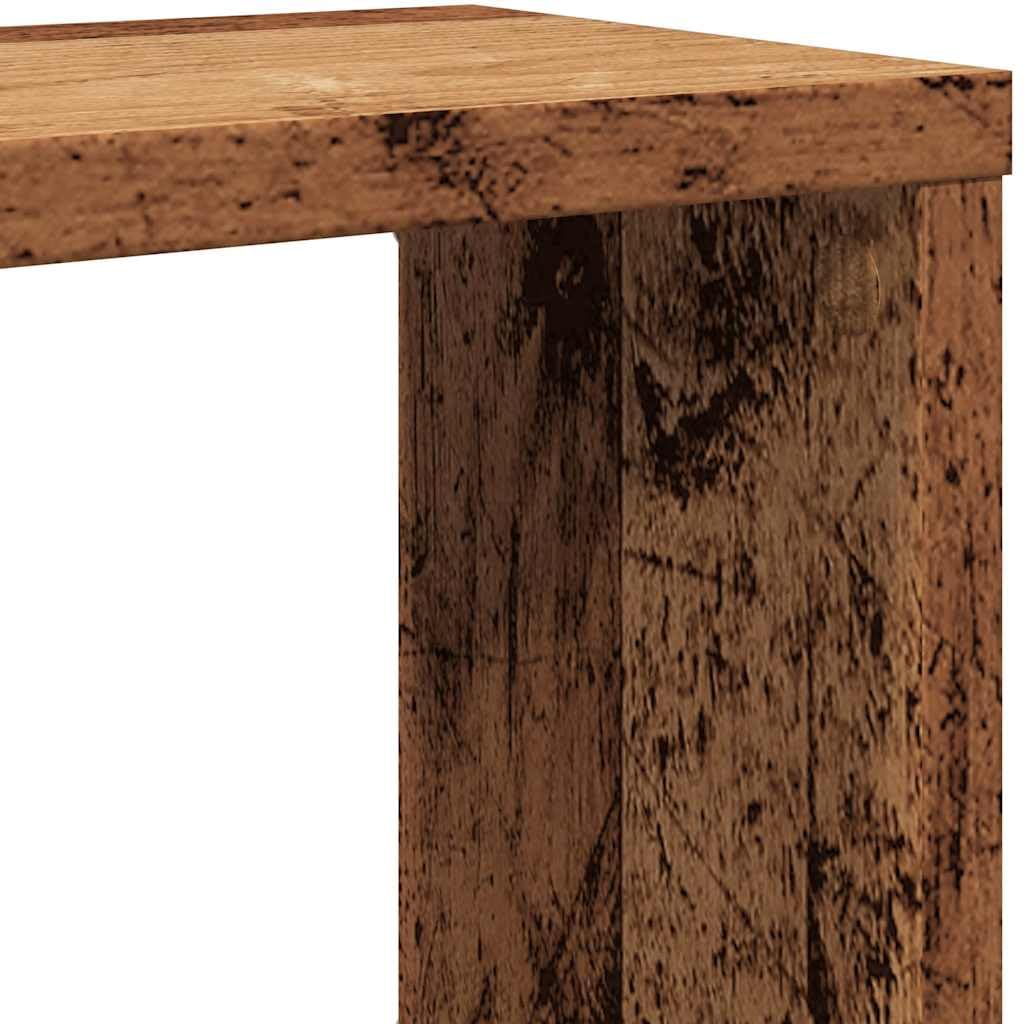 Scaffalature, mensole da parete e sporgenze, mensole cubiche da parete, 6 pezzi, in legno antico, 60 x 15 x 23 cm, in legno ingegnerizzato