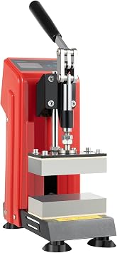 Manual Heat Press Machine, Mini Manual Heat Presser Portable Double Heat Press Machine 900W 110V, Adjustable Pressure for Sublimation, Leather Stamping, Oil Extraction