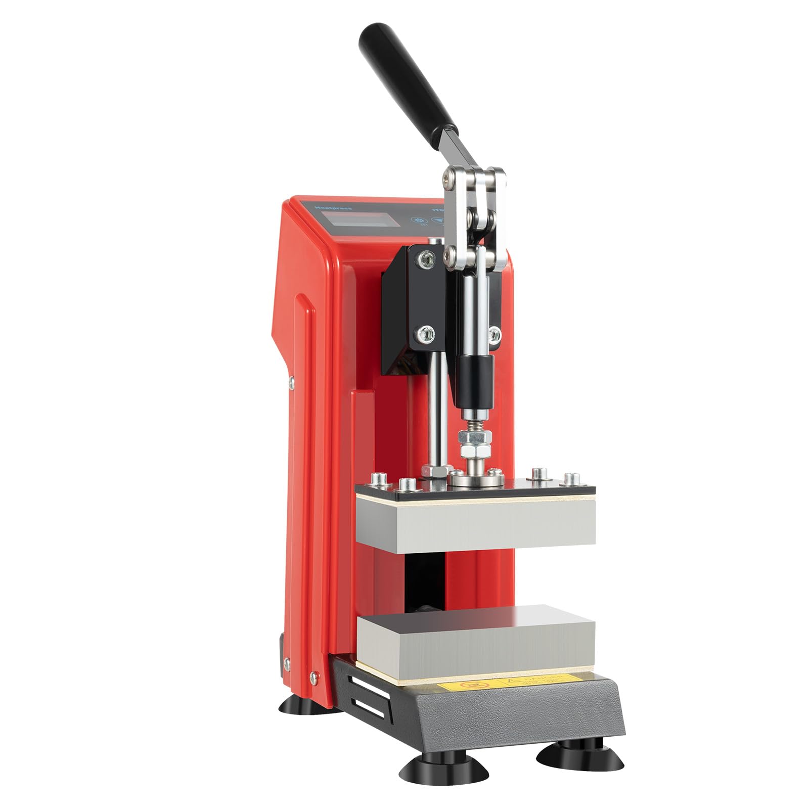 Manual Heat Press Machine, 900W Mini Hot Press Stamping Machine 0-400℉ Heavy Duty Hot Press Stamping Machine with 2.4 x 4.7 Inch Dual Heat Plates for Printing Heat Transfer Equipment