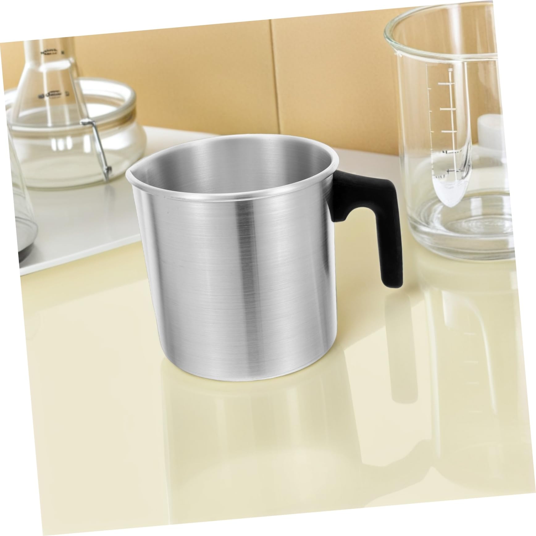 UTHCLO Kerzengießtopf 1, 8 L Aluminium mit Griff für Duftkerzen und Seife