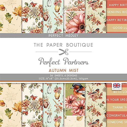 Paper Boutique Perfect Partners-Autumn Mist, Perfect Medley, 8"x8"