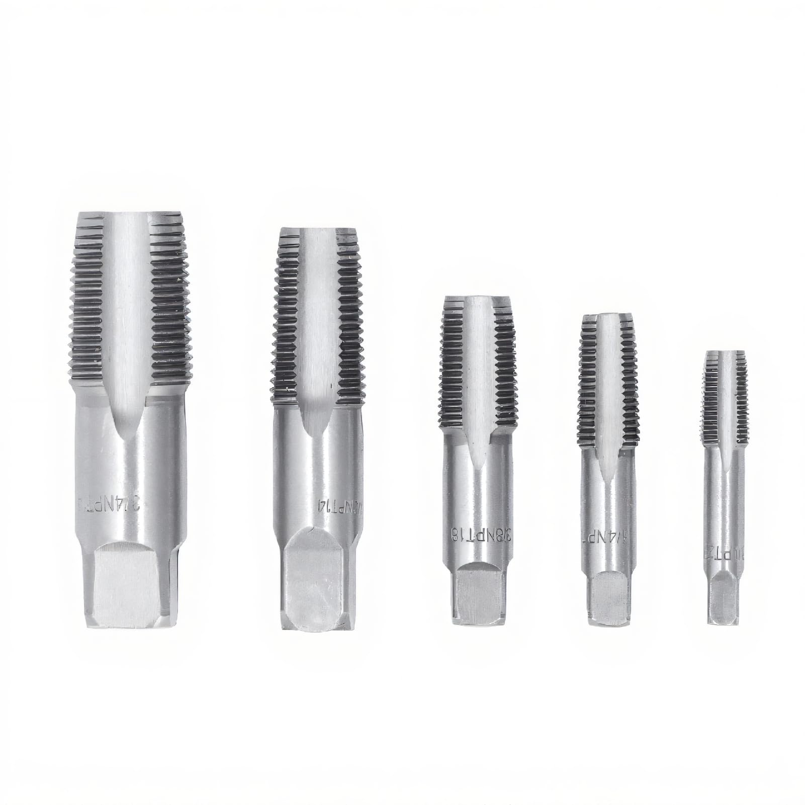 Ensemble de Robinets de Tuyauterie NPT 5 Pièces, Ensemble de Robinets de Plomberie à Filetage en Acier au Carbone avec étui de Rangement, Tailles Incluses 3/4, 1/2, 3/8, 1/4, 1/8
