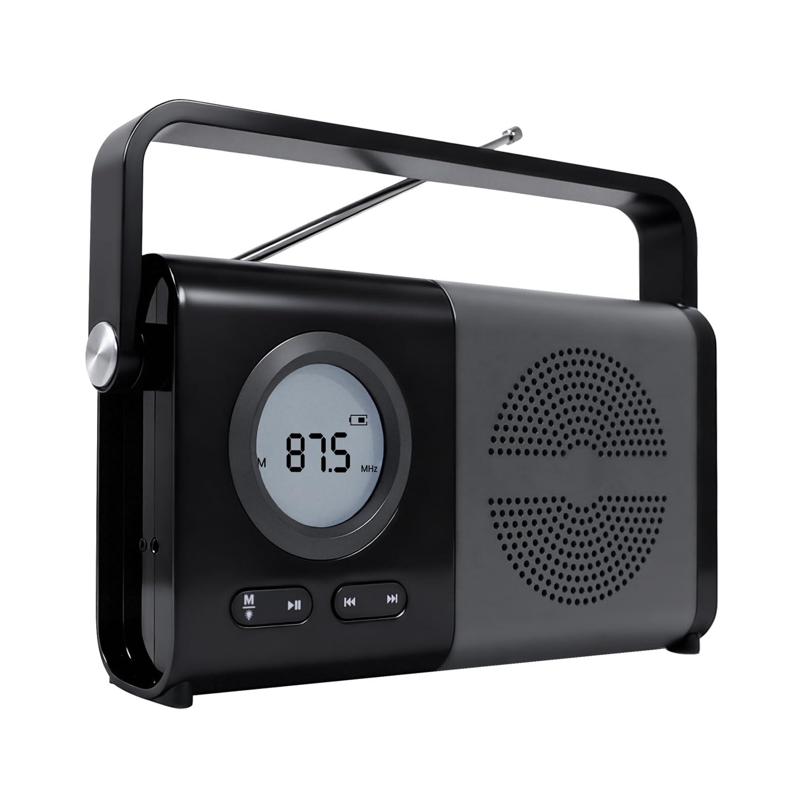 2026 - AM/FM Digital Radio & Portable Speaker - Bluetooth 5.4 with LCD Display, Battery Operated & Wall Plug, Headphone Jack, Easy to Use Gifts for People-image-24