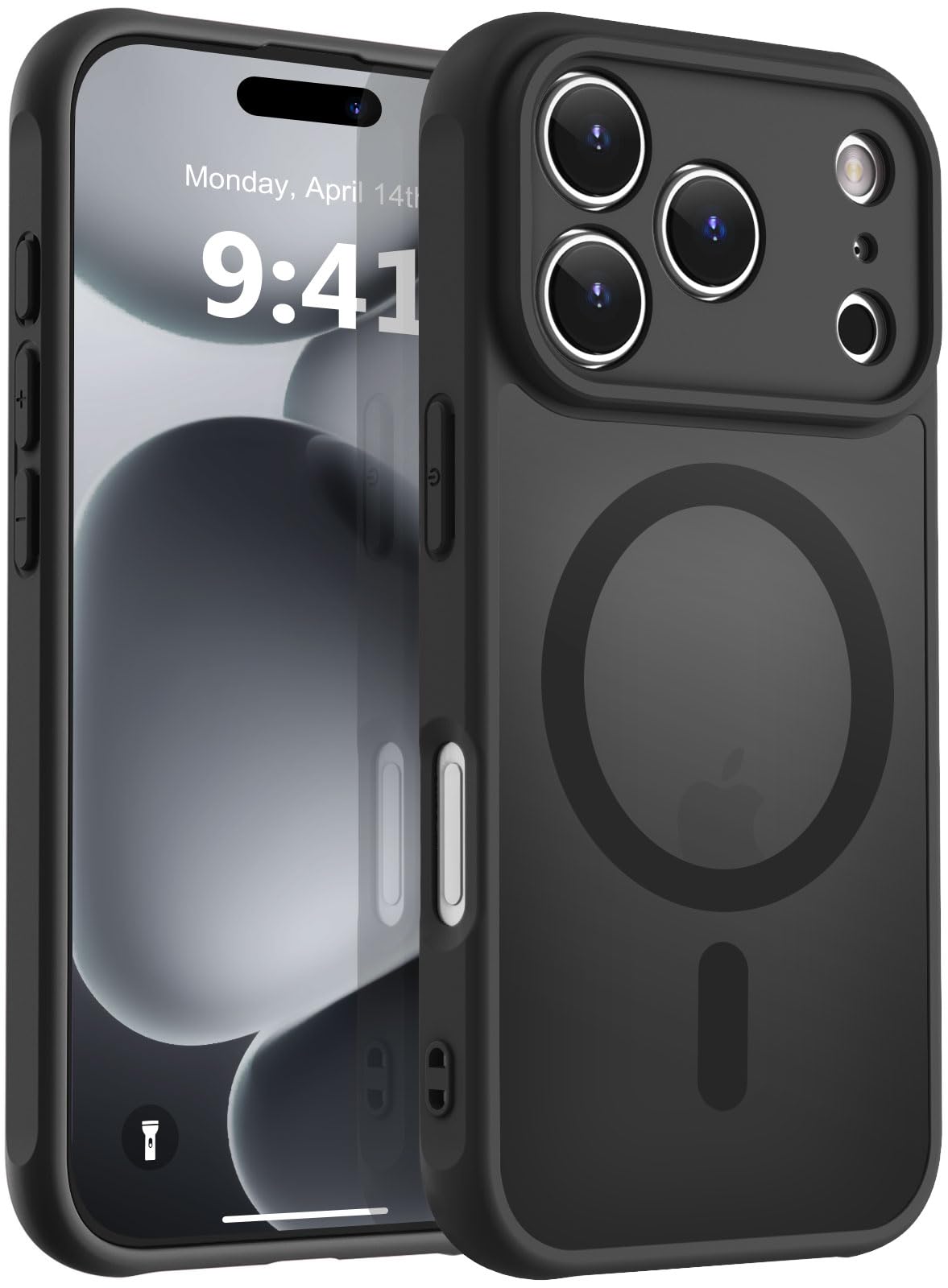 MOCCA Magnetic for iPhone 17 Pro Max Case, (Compatible with Magsafe) (16FT Military Grade Protection) Full Camera Protection Anti-Fingerprint Slim Translucent Matte Phone Cover 6.9",Stone