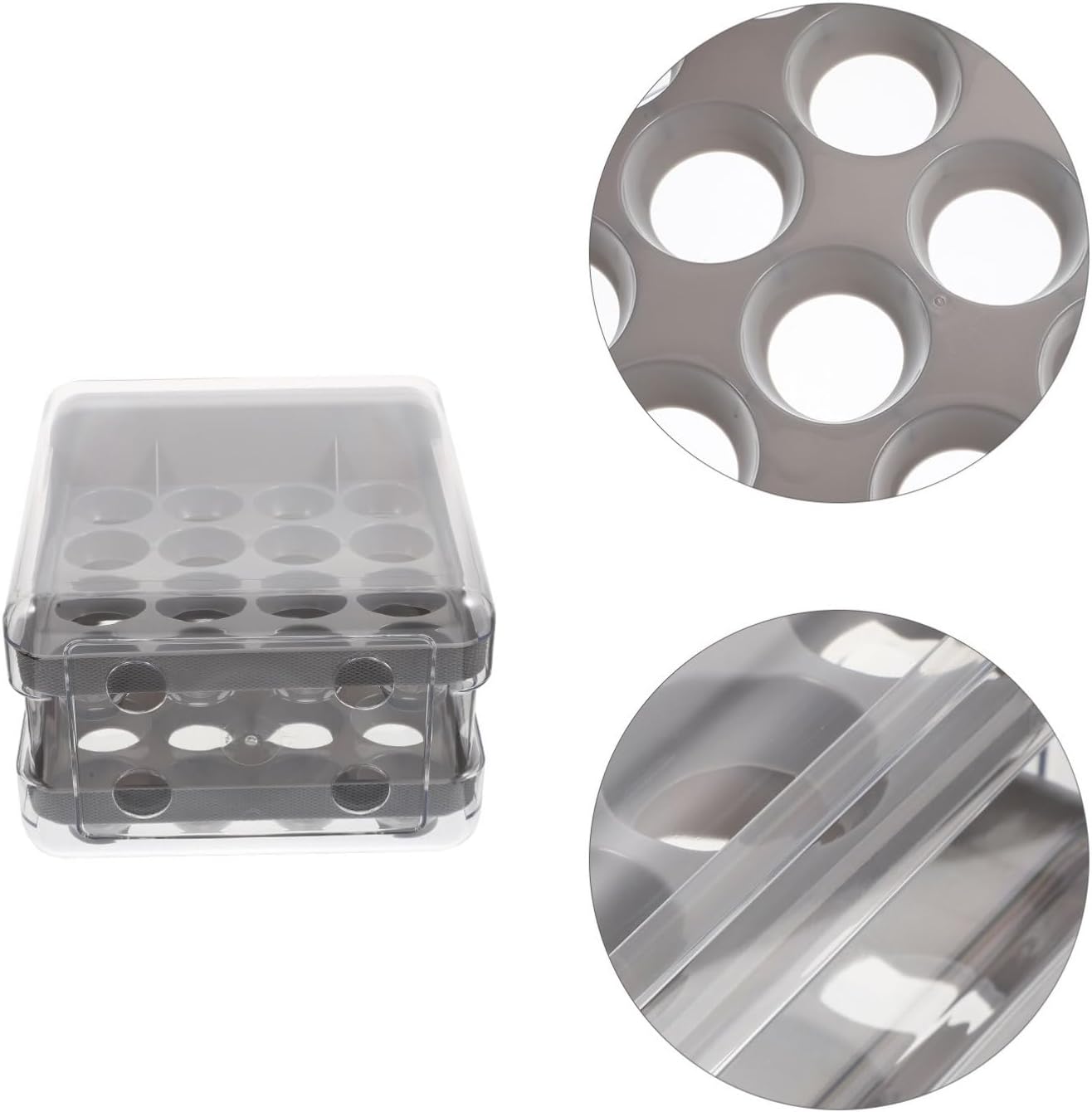 Double Layer Organizer Transparent Drawer Style Storage Case Slots for Refrigerator and Convenient Holder for Home Supplies and Kitchen Storage