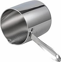 Vista 7 de IMEEA - Calentador de leche y cafetera turca de acero inoxidable 18/10 de tres capas con pico (30 oz/900 ml)