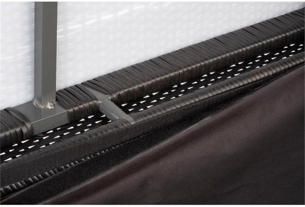 Alfresco Home 353-1620 Sicuro Wicker Deck Storage Box, Oxford Black