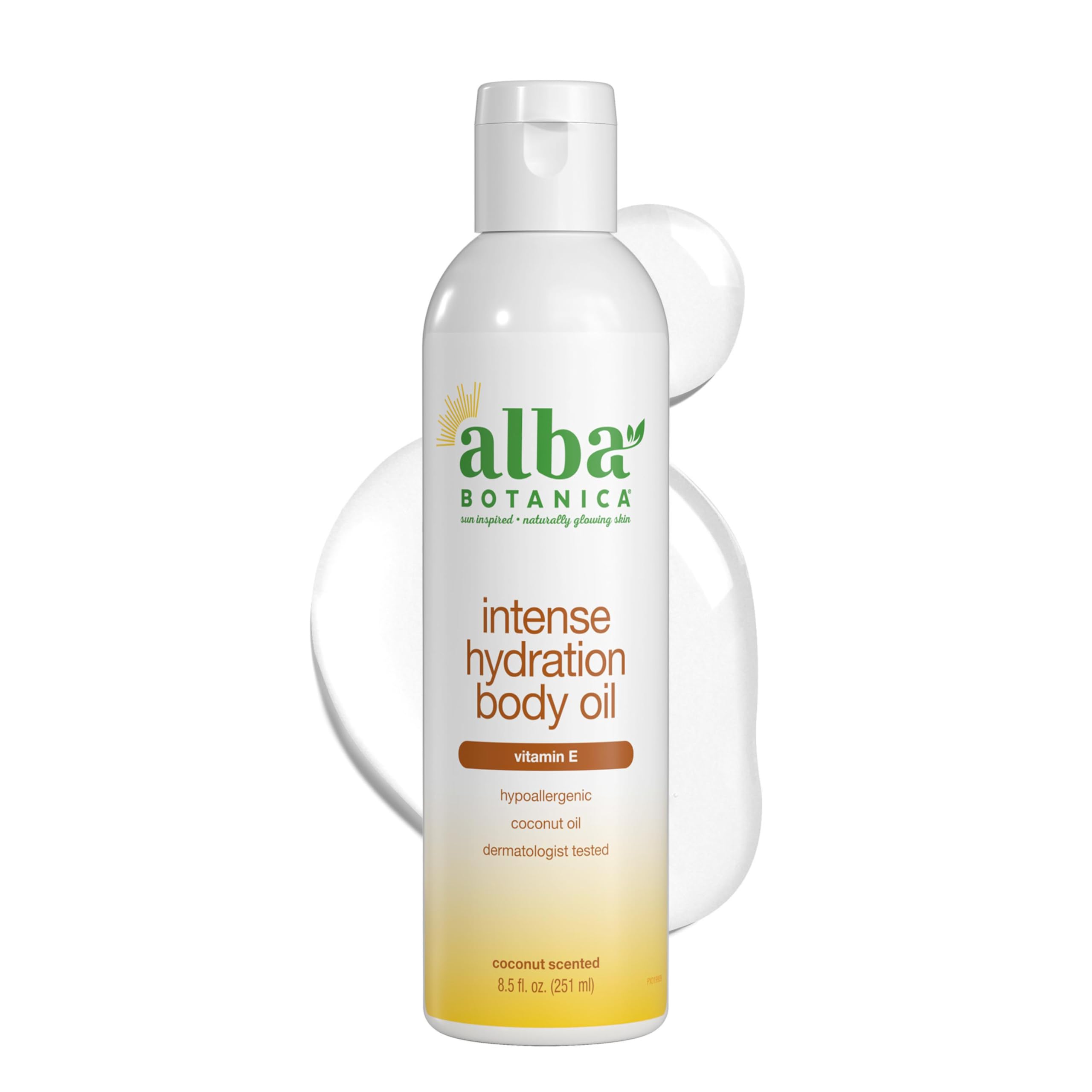 Alba Botanica - Kukui-Nuss-Bio-Körperöl – 250 ml – angereichert mit Kukui-Nussöl – spendet Feuchtigkeit und pflegt die Haut – leicht und zieht schnell ein