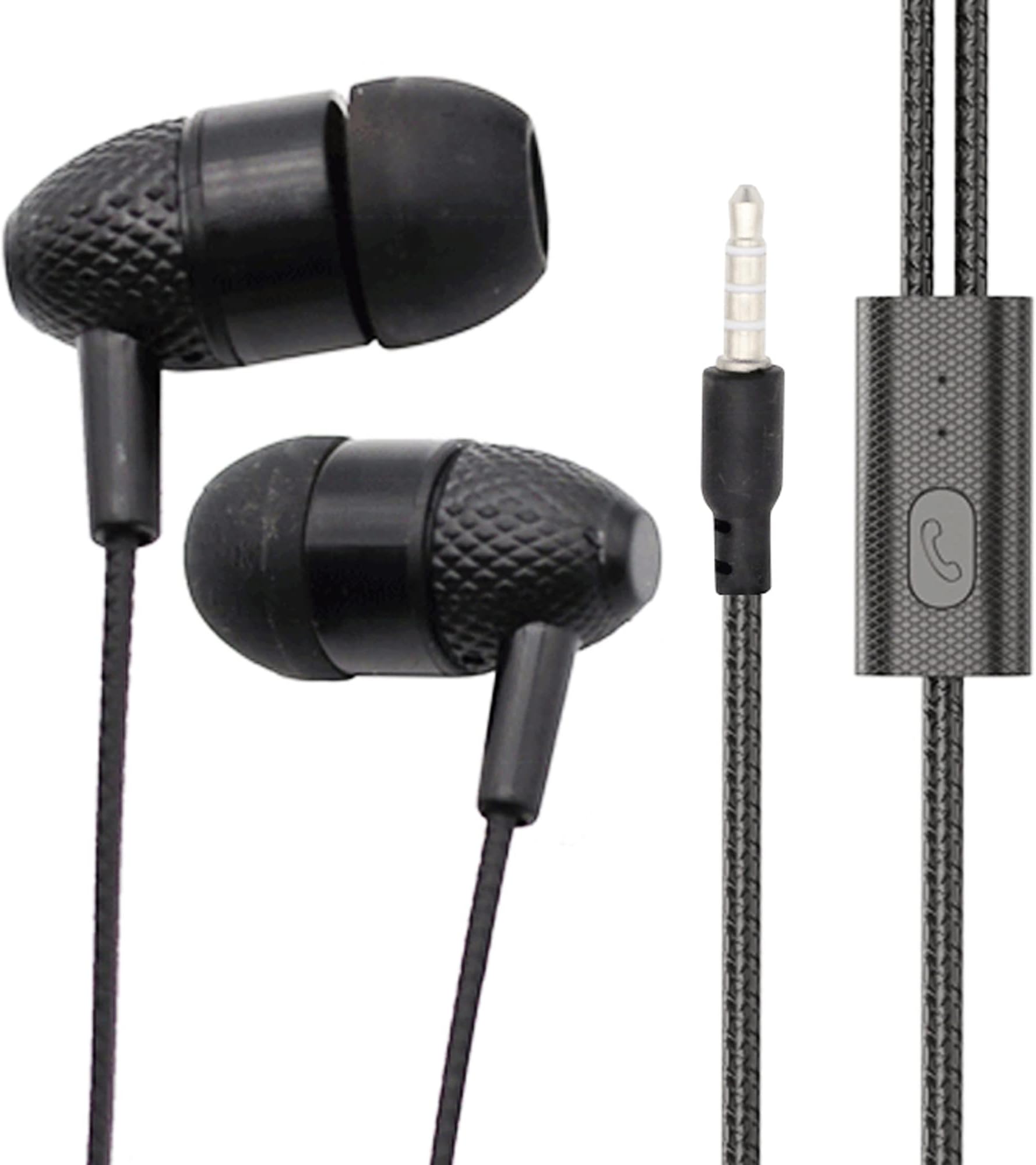 Earphone for Samsung I997 Infuse 4G, I 997, Samsung Intercept , Samsung J150 , J 150, Samsung J210 , J 210, Samsung J750 , J 750, Samsung L170, L 170, Samsung L700, L 700 Universal Earphones Headset Music with 3.5mm Jack Hi-Fi Gaming Sound Music Wired Noise Cancelling Dynamic - HF110, Black/White, VB 2