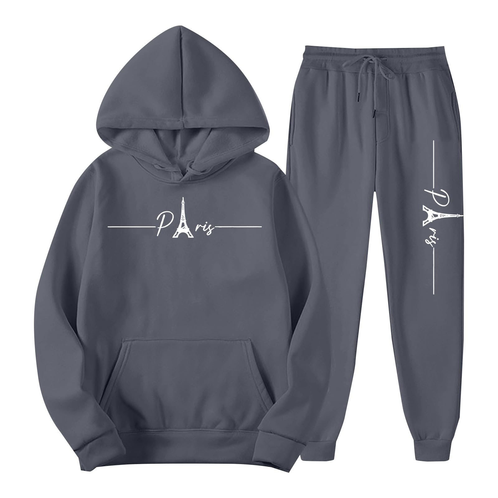 Generisch Ensemble sweat à capuche et pantalon de jogging pour homme