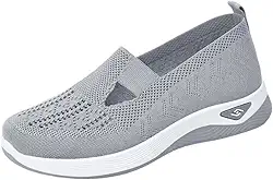 Tênis feminino ortopédico respirável macio suporte de arco, sapatos de espuma para diabetes sapatos esportivos antiderrapantes para caminhada