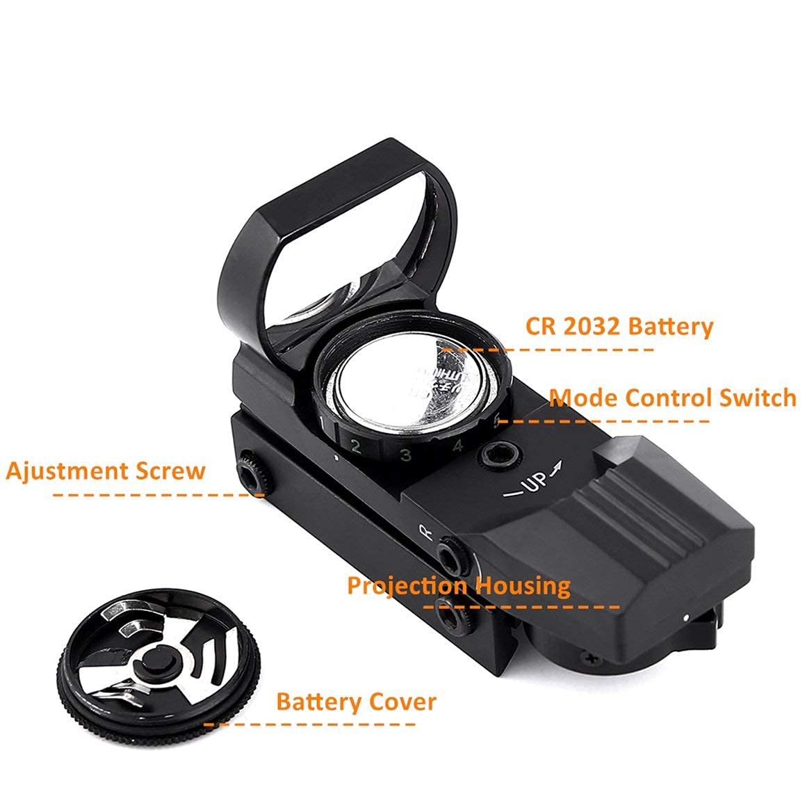 Buy Reflex Sight, Ohuhu Red Green Dot Gun Sight Scope Reflex Sight