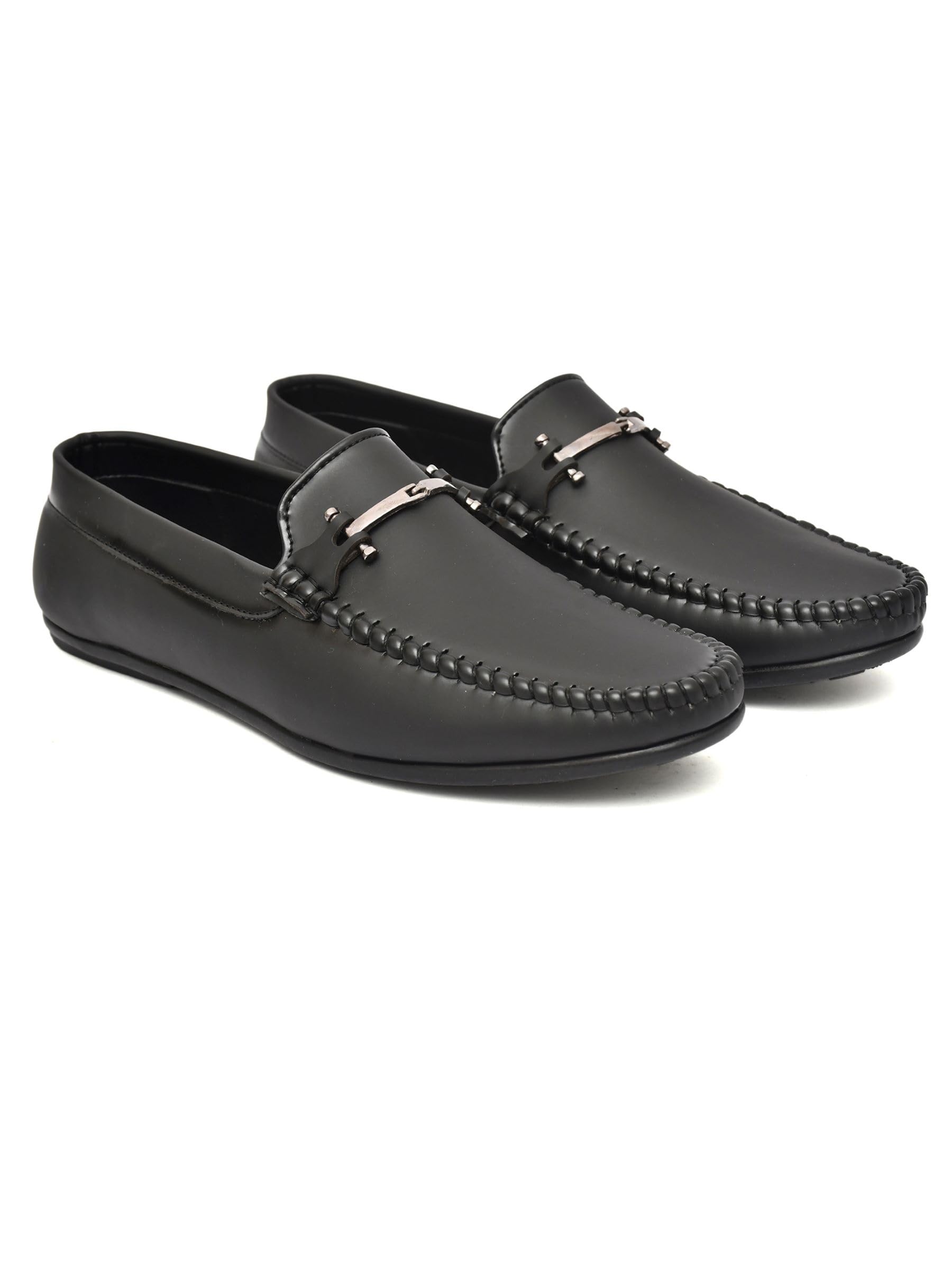 FOGGY Mens Synthetic Leather Loafer Slip on Shoes with Cushioned Footbed (Black, UK Footwear Size System, Adult, Men, Numeric, Medium, 8) (B0DHLBFFNQ) Amazon Price History, Amazon Price Tracker