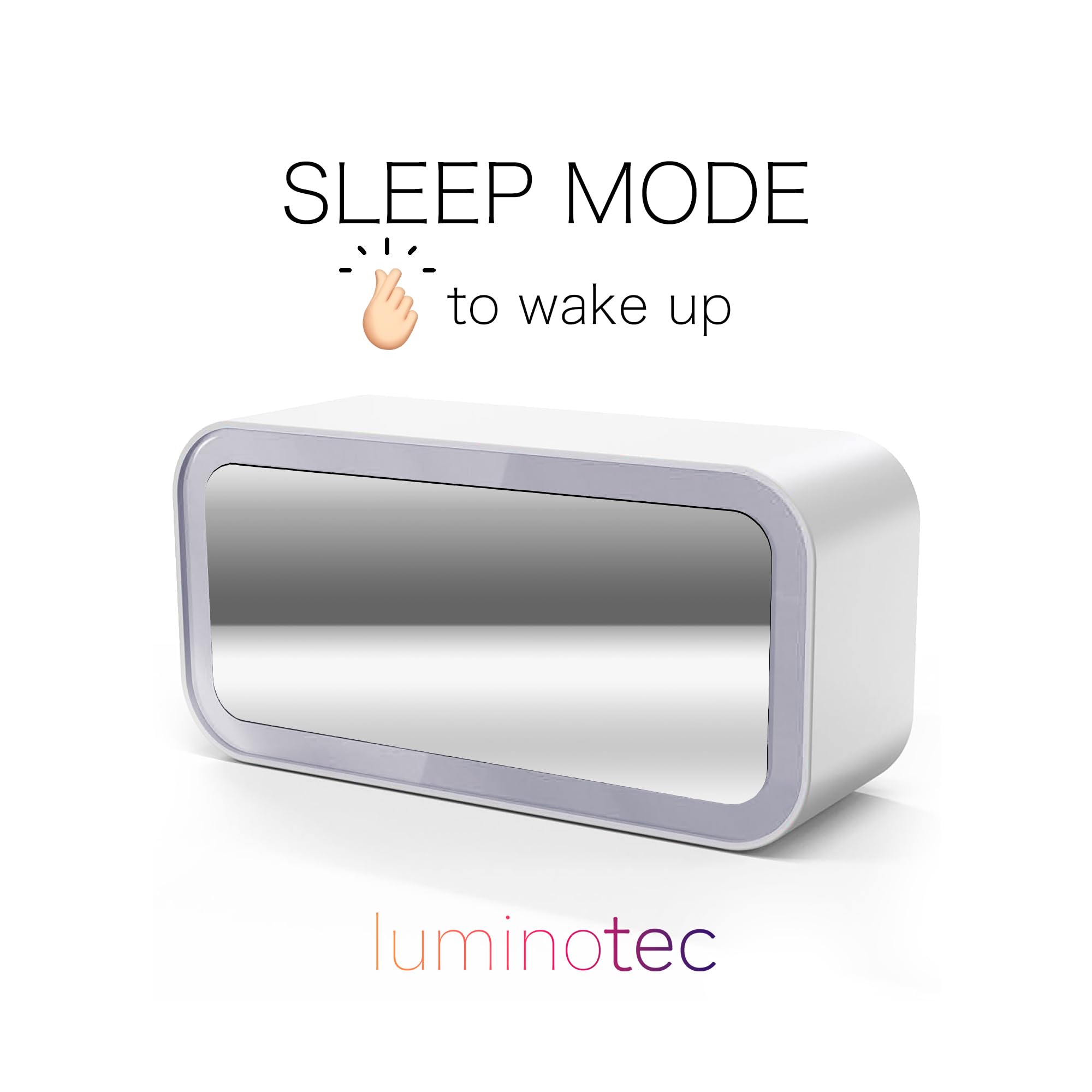 Despertador Digital Luz Amanecer, Altavoz Bluetooth Potente, LED, Radio FM, Doble Alarma, para Niños, Adolescentes y Adultos (Blanco)