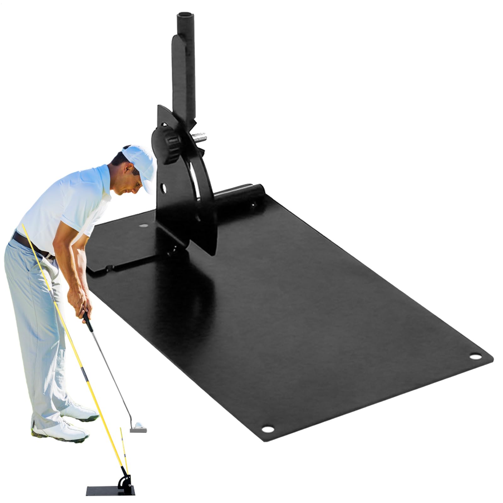 Soporte para bastón de alineación de golf – Herramienta de ejercicio de swing | Placa de ejercicios de swing de golf para hombres, mujeres, entrenadores de swing de swing mejoran la precisión, la