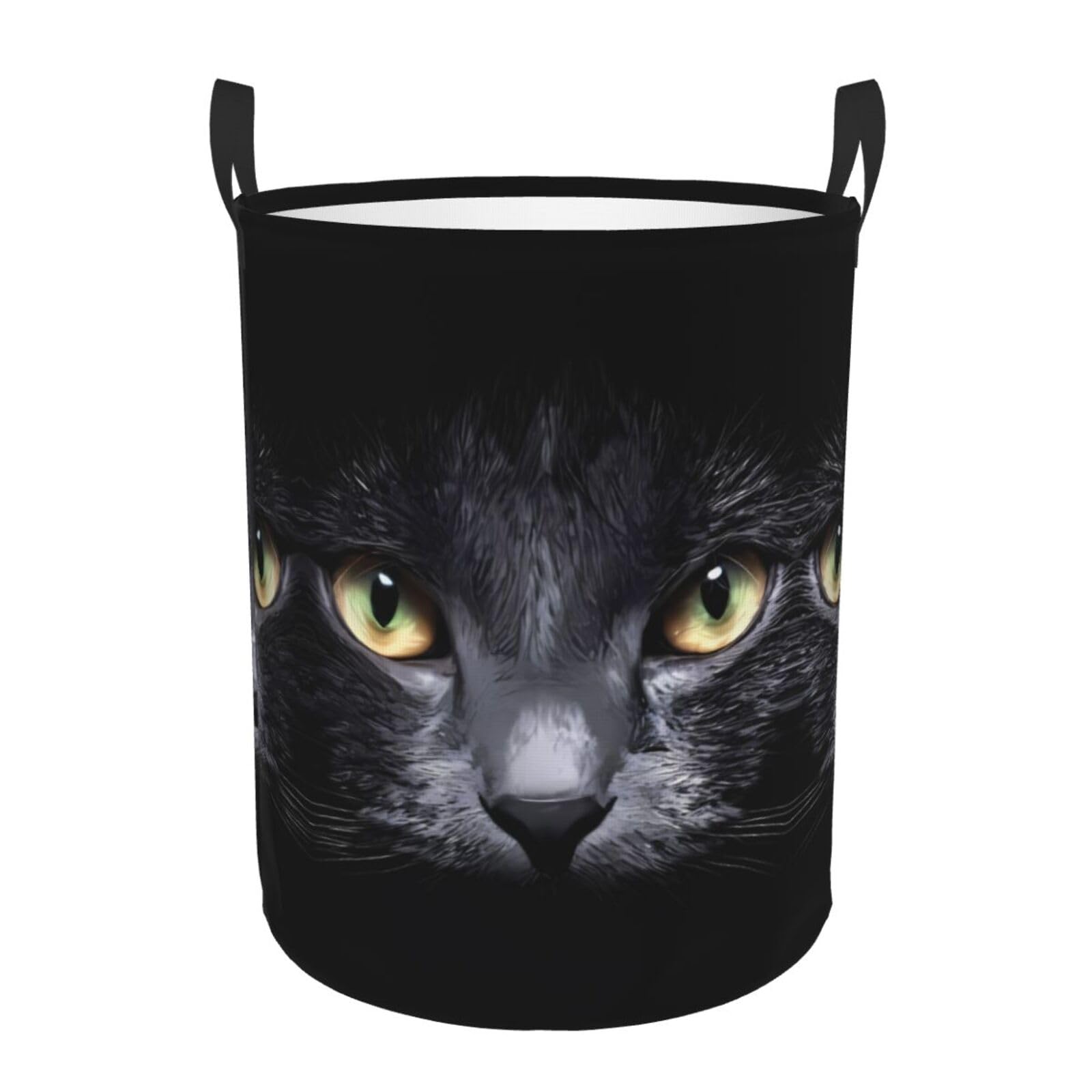 M Circular Hamper cats Print for Dirty Clothes