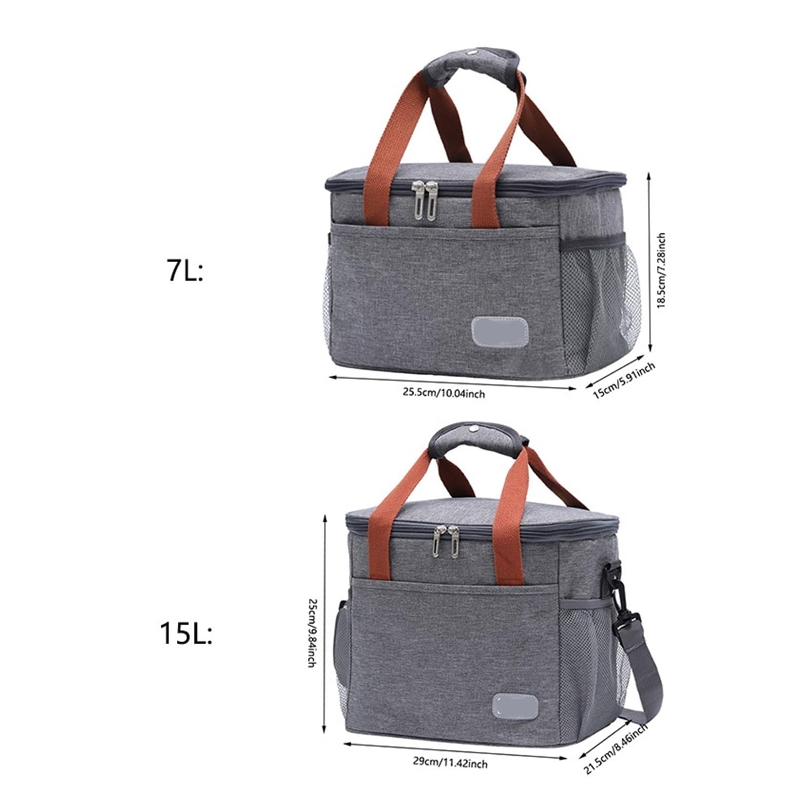 Genérico Bolsa Almuerzo Bolsa de Almuerzo con Aislamiento térmico Gran Capacidad, Bolsa Tela Oxford for Almacenamiento Alimentos, Bolsas Picnic, portátiles for refrigerador(15L Blue)