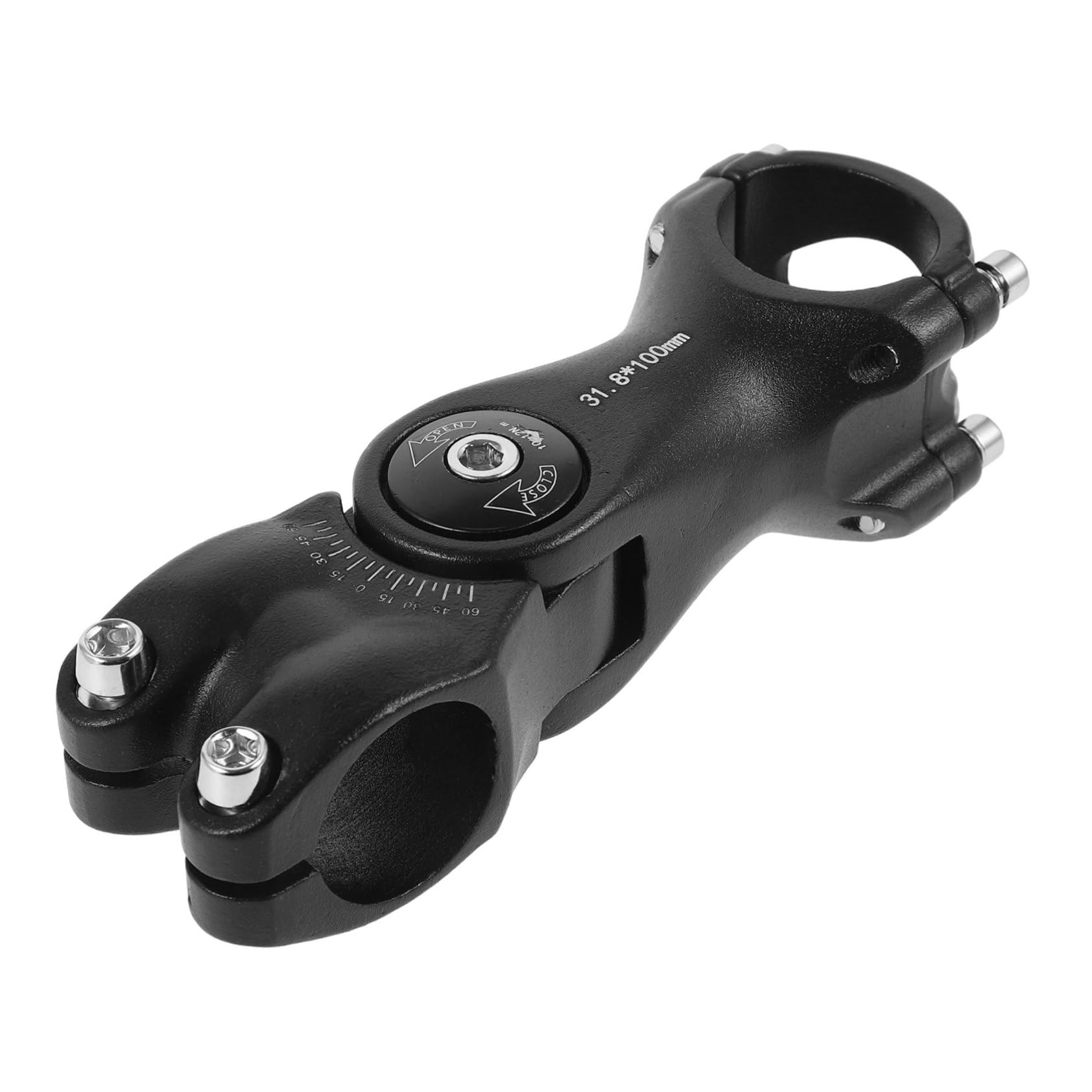Sosoport Manubrio Regolabile Montagna Reser per Manubrio per Biciclette alzate ergonomico Montante per Mountain Bike Attacco Manubrio Bici Lega di Alluminio Black